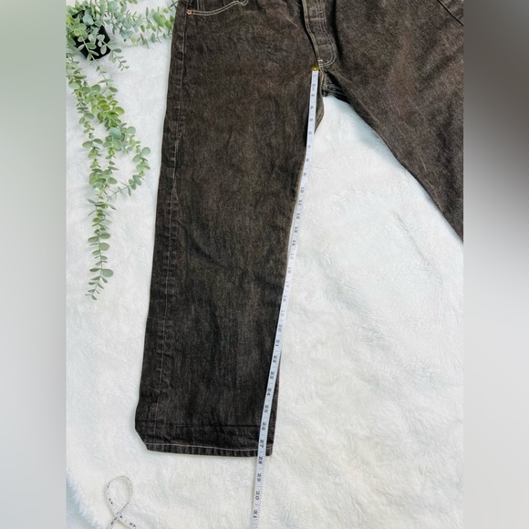 Men’s Levi's 501 Straight Brown Jeans 40x32 Button Fly Cotton Bootcut - Picture 8 of 9
